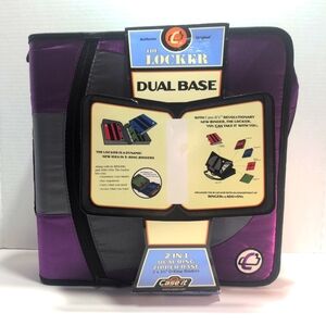 CASE - IT The Locker 2 In 1 Dual Ring Zipper Base Binder Brand New